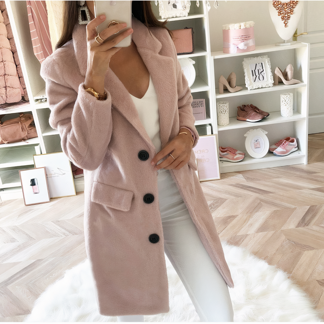 Levoire | Long Femmes Manteau Noir Rosa