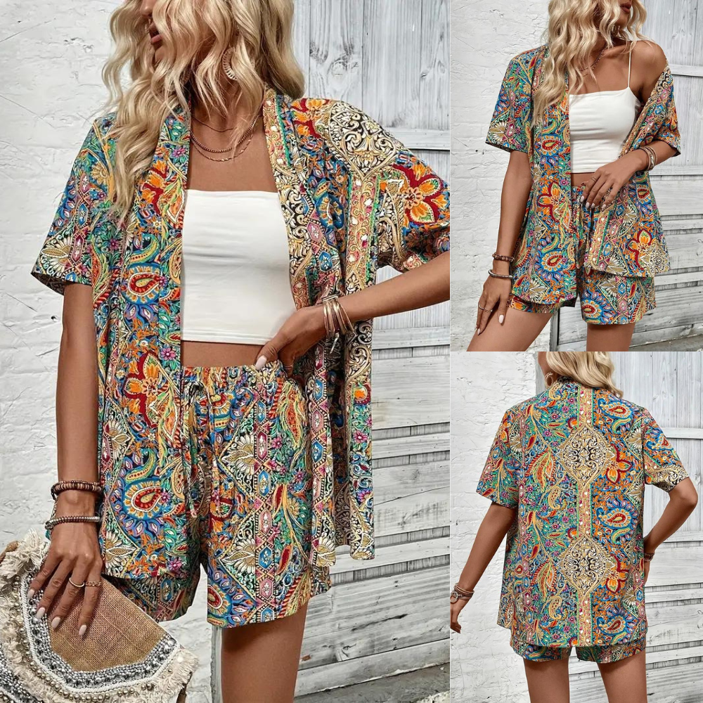 Levoire | Ensemble Deux Pièces Avec Motif Paisley Multicolore