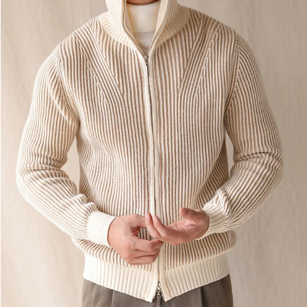 Levoire | Veste En Tricot Pour Hommes Beige