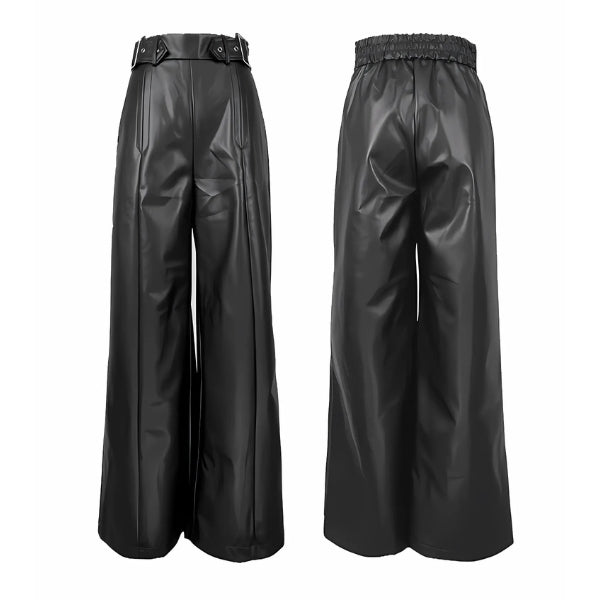 Levoire | Pantalon Large Taille Haute Élégant Pour Femmes Noir