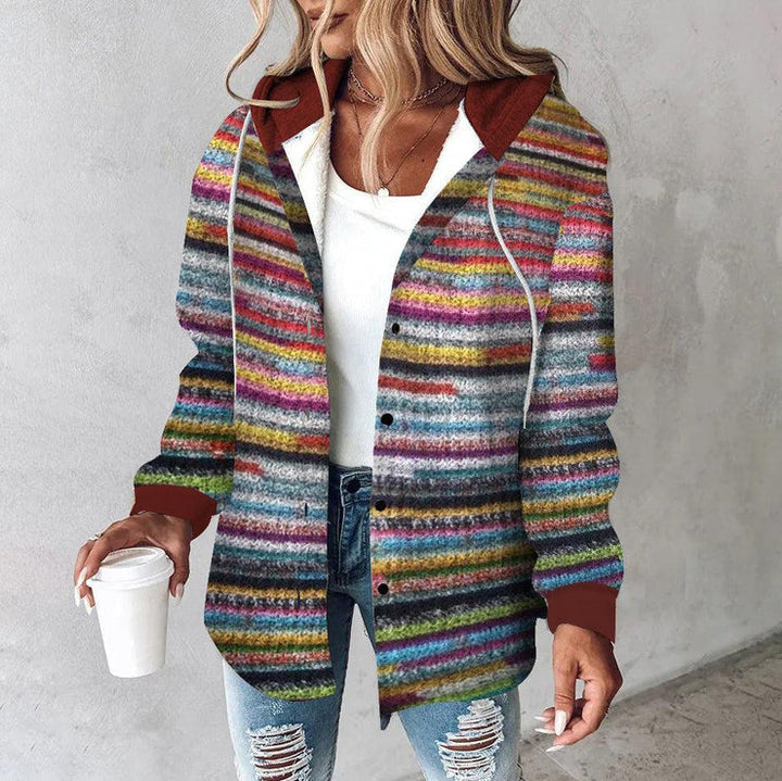 Levoire | Vêtements D'extérieur à Capuche avec Imprimé Elégant 2XL