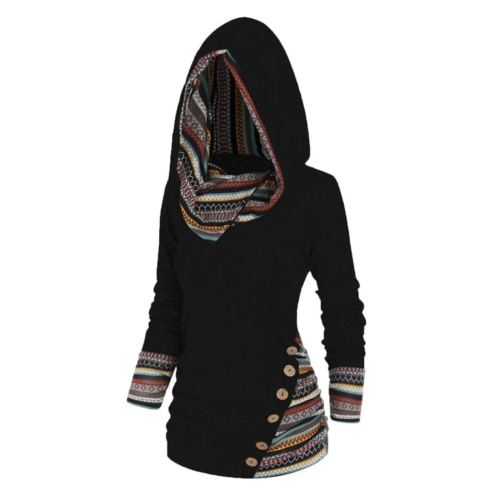 Levoire | Sweat À Capuche À Manches Longues Avec Rayures Noir
