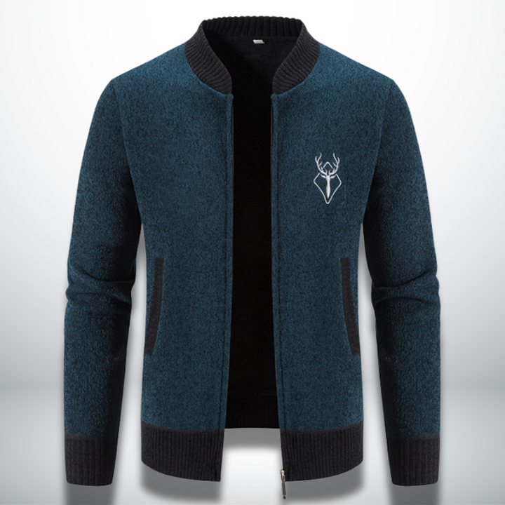 Levoire | Pull élégant et confortable avec zip Blu Marino