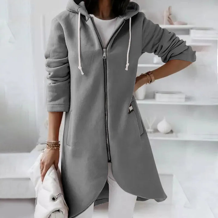 Levoire | Veste Femme Avec Capuche Et Fermeture Éclair Pratique Gris