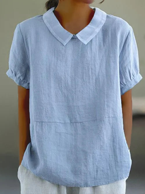 Levoire | Top Femme Col Confortable Bleu