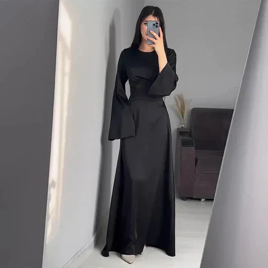 Levoire | Robes Longues Pour Femmes Satin Noir