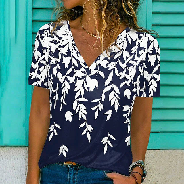 Levoire | Imprimé de feuilles T-shirts Merensininen