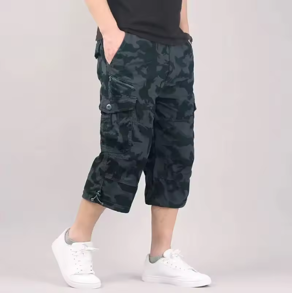 Levoire | Pantalon cargo court pour hommes Design pratique Gris