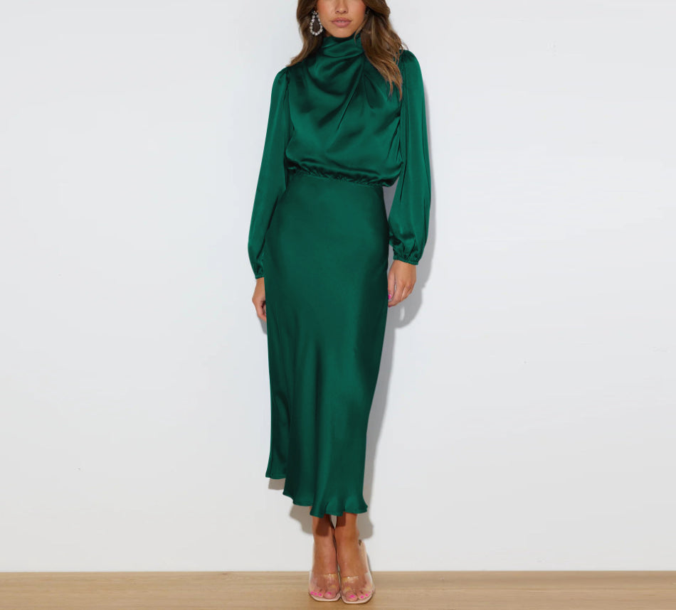 Levoire | Robe À Manches Longues Pour Femmes, Parfaite Pour Toutes Les Occasions Vert foncé