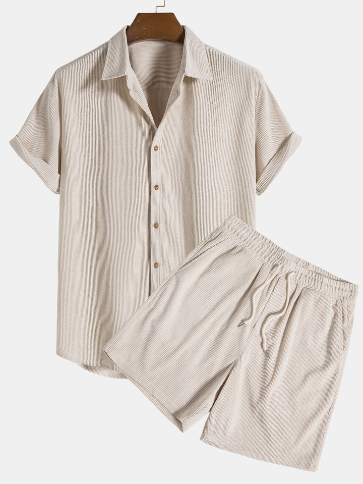 Levoire | Ensemble Côtelé Homme Beige