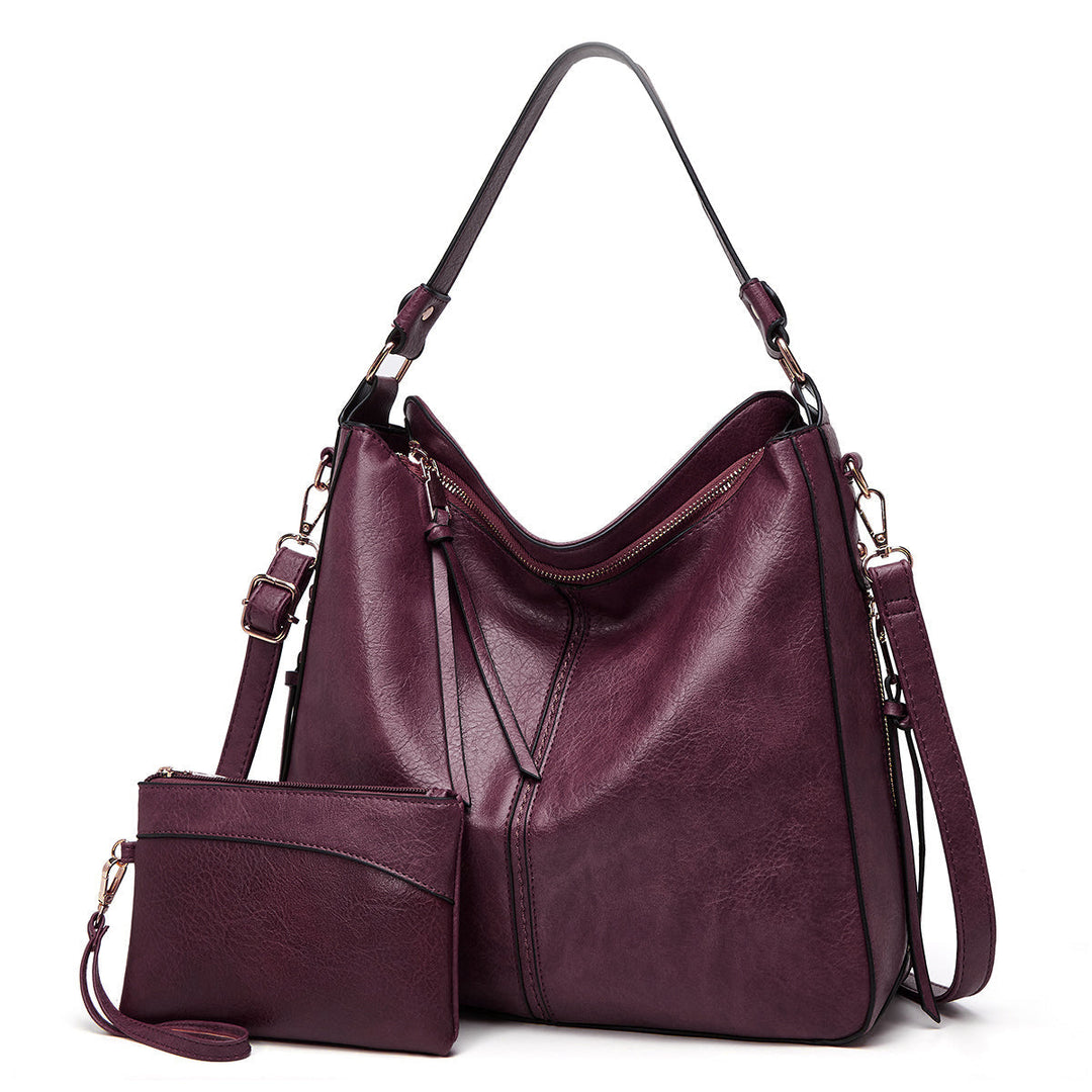 Levoire | Sac En Cuir Élégant Avec Grande Capacité Et Poches Latérales Ensemble violet