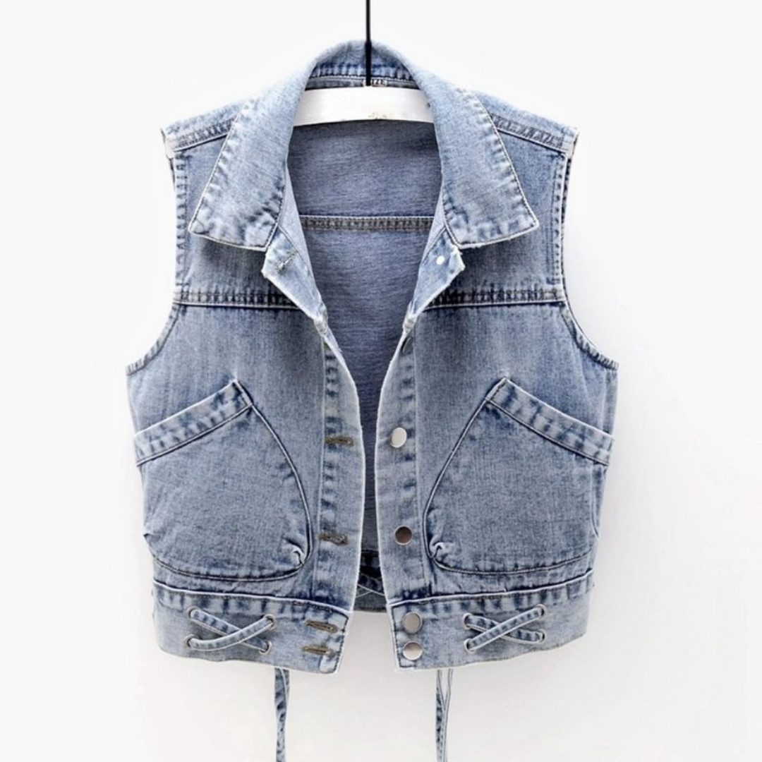 Levoire | Jeansjacke FR Frauen Rmellos Bleu clair