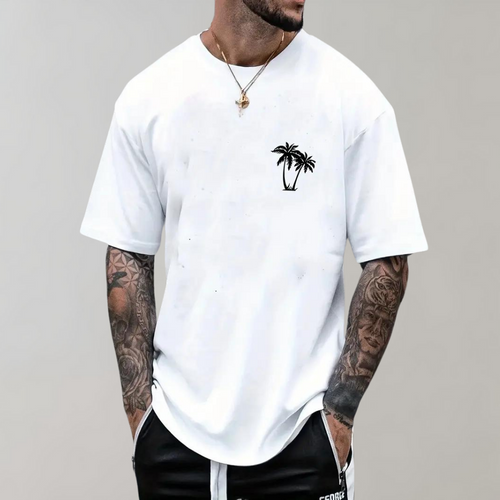 Levoire | T-shirt graphique pour homme avec imprimé palmier look d'été