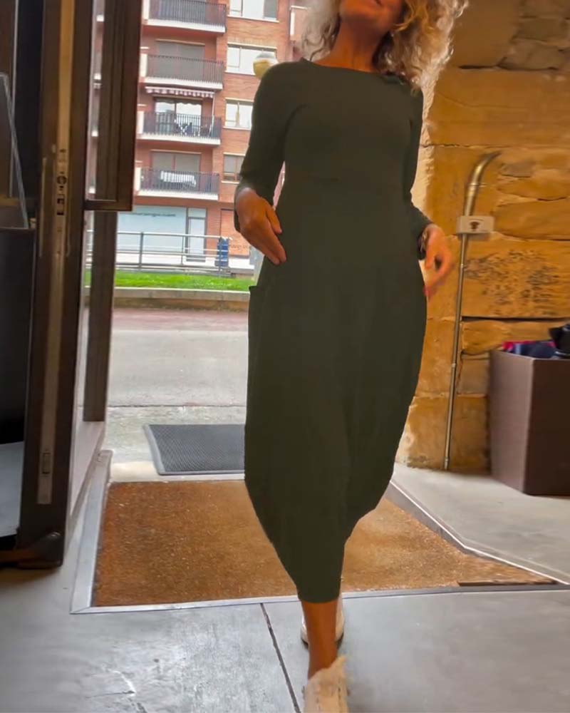 Levoire | Robe Sweatshirt Longue Vert