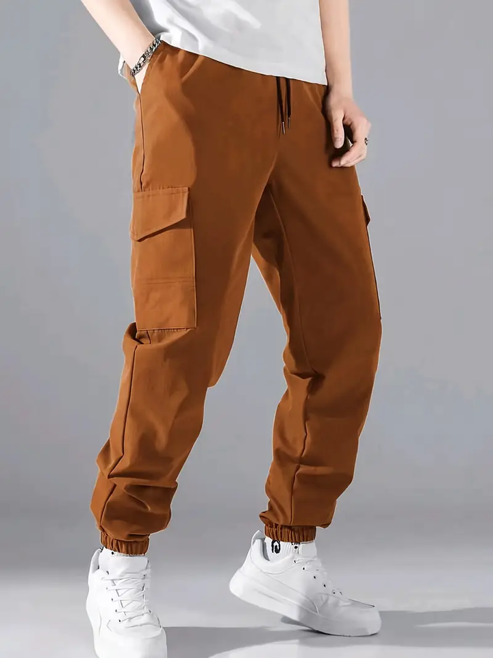 Levoire | Pantalon Cargo Homme Avec Poches Café