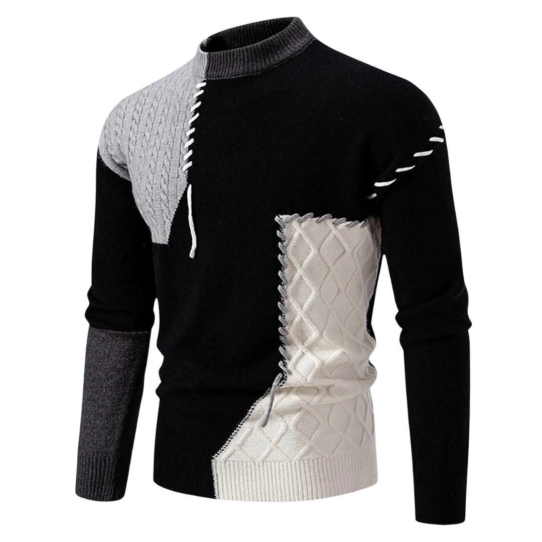 Levoire | Pull Premium Pour Hommes Noir Blanc