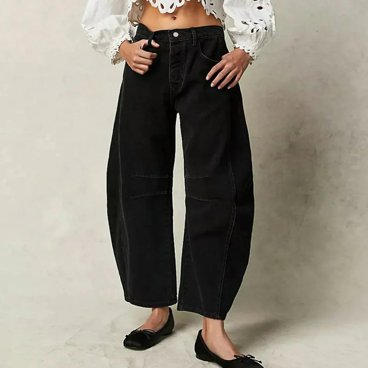 Levoire | Jeans Larges Confortables Pour Femmes Noir