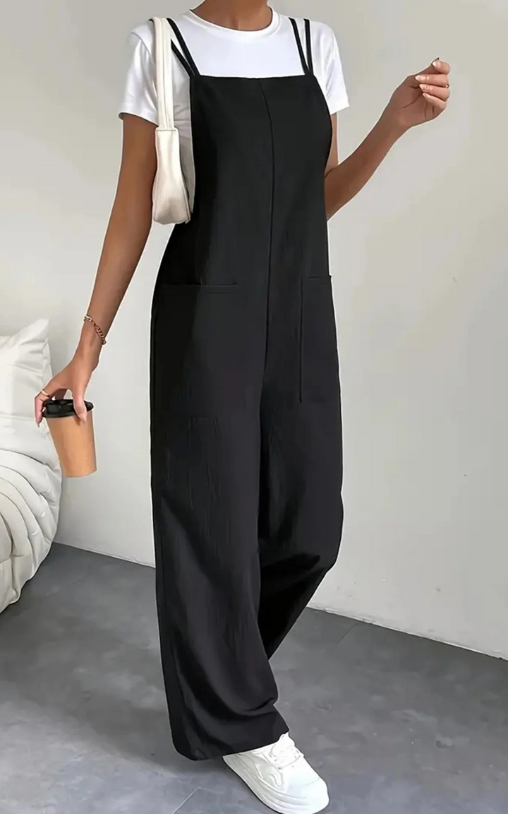 Levoire | Pantalons Noirs Pour Femmes Larges Décontractés Élégants