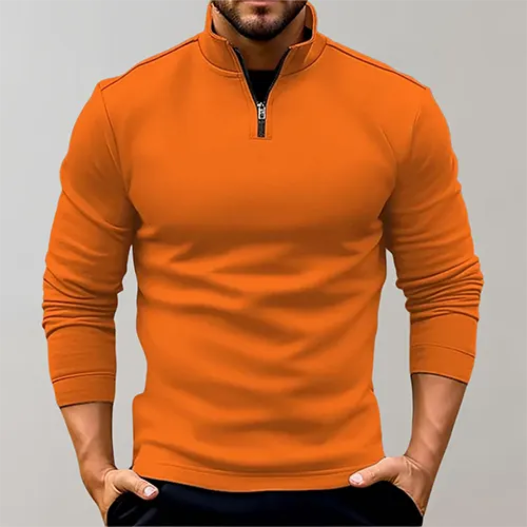 Levoire | Haut demi-zip pull pour hommes Orange