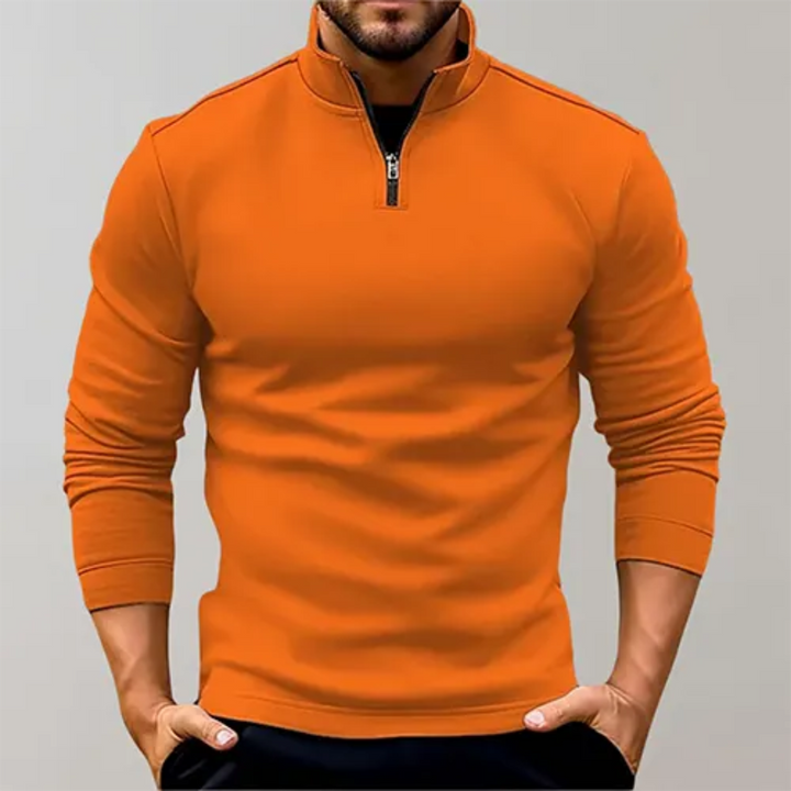 Levoire | Haut demi-zip pull pour hommes Orange