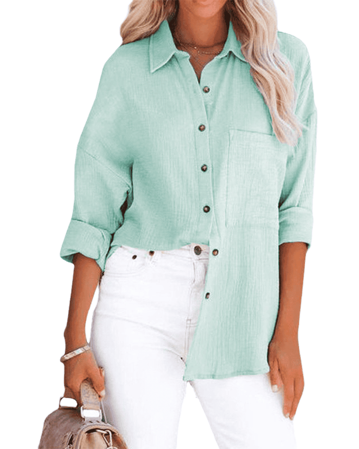 Levoire | Une Chemise Classique En De Nombreuses Couleurs Bleu Vert