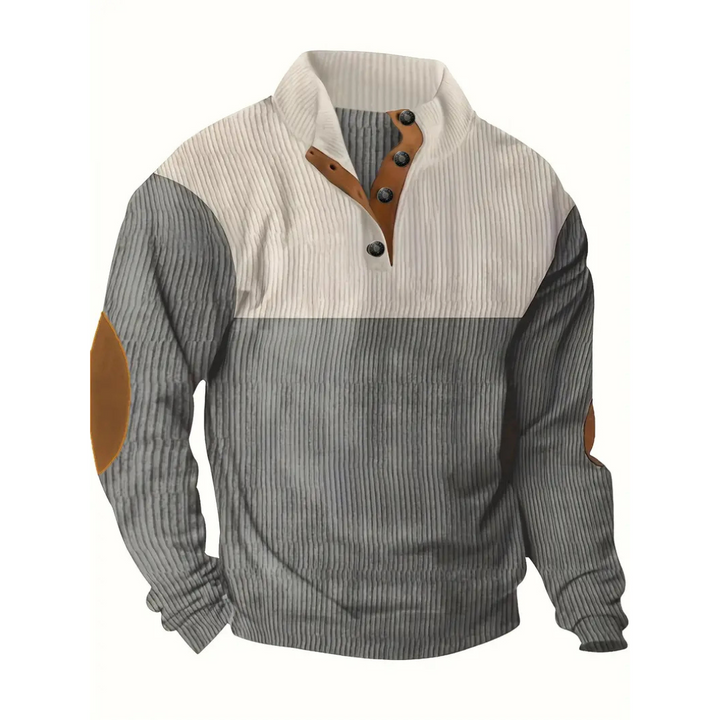 Levoire | Pull avec col montant pour hommes Gris