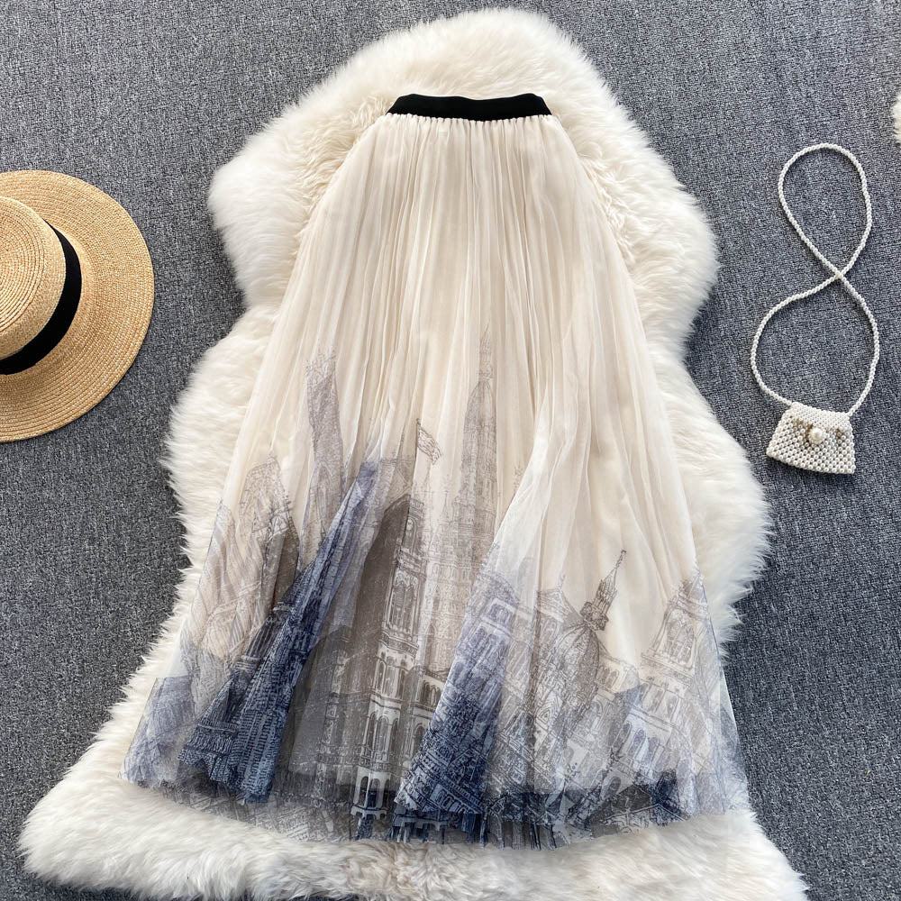 Levoire | Printemps Plissé Midi Une taille Off-White