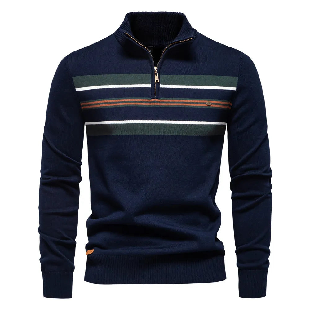 Levoire | Pull À Zip Pour Hommes Bleu