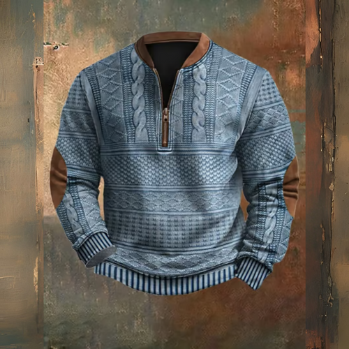 Levoire | Pull En Maille Vintage Avec Fermeture Éclair