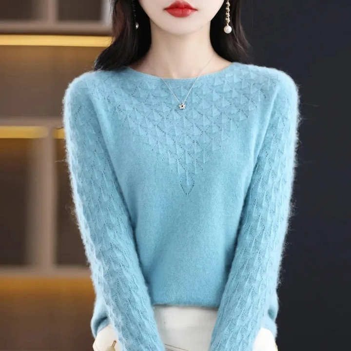 Levoire | Kashmir Pull pour Femmes Design de Tricot Élégant, Doux & Chaud Heltturkoos