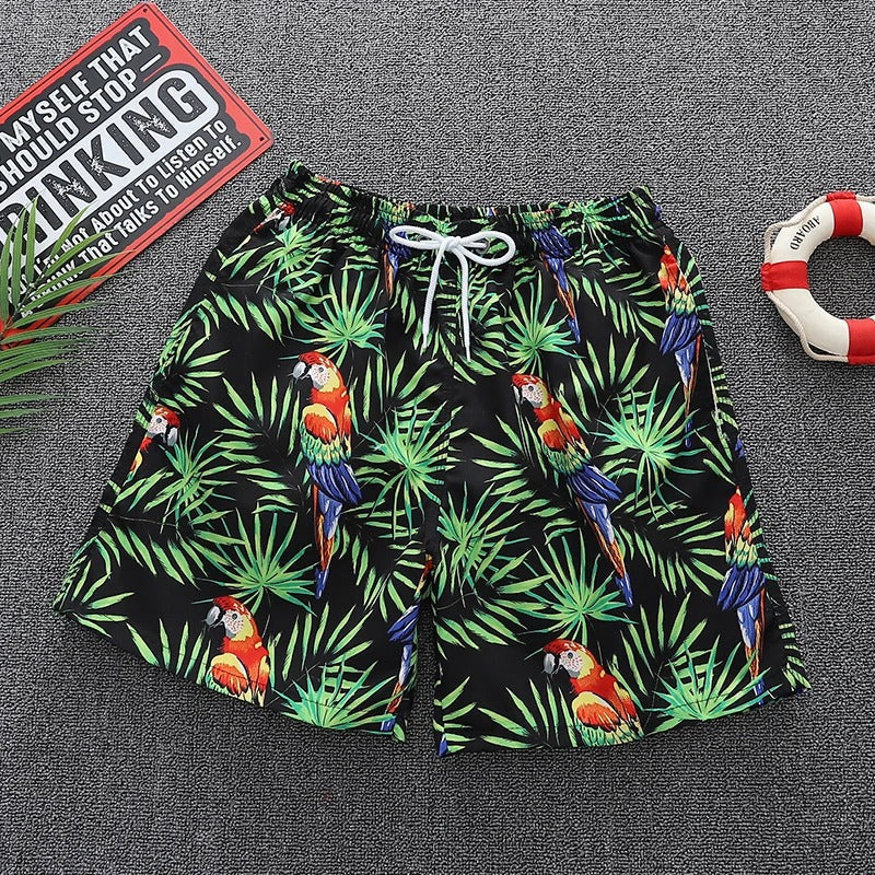Levoire | Short de bain pour hommes Maillot de bain pour hommes en mesh respirant Noir vert