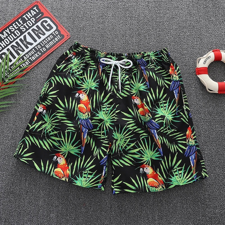 Levoire | Short de bain pour hommes Maillot de bain pour hommes en mesh respirant Noir vert