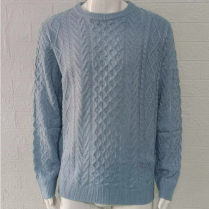 Levoire | Pull homme col rond chaud Bleu