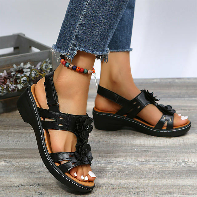 Levoire | Avec Talon Wedge Et Décoration Florale 3D