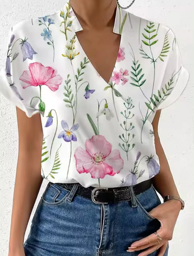 Levoire | Blouse Élégante Avec Décolleté En V Coupe Croisée