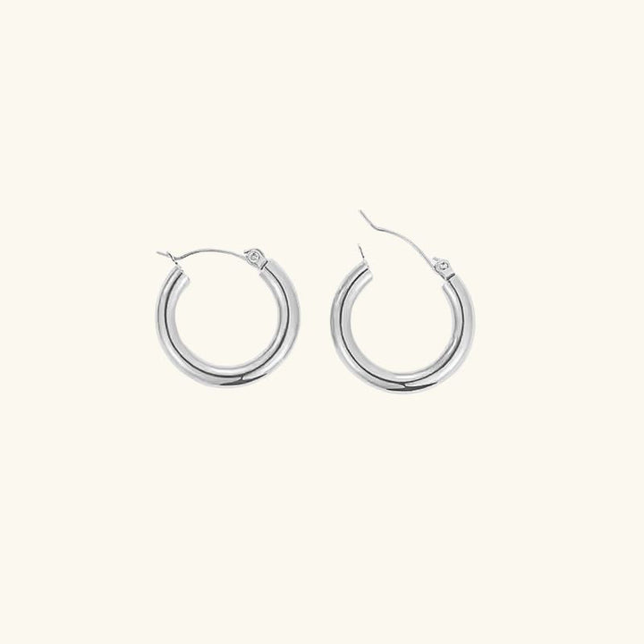 Levoire | Boucles D'Oreilles Rondes Larges Argent 24 mm