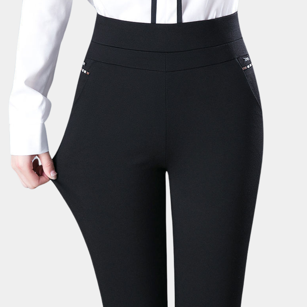 Levoire | Pantalon chic pour femmes stretch et extensible Noir