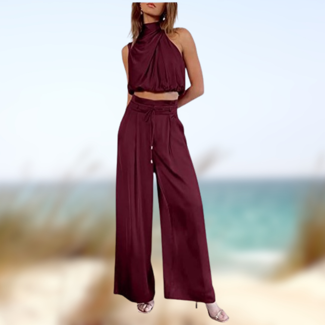 Levoire | Completo élégant sans manches Bordeaux