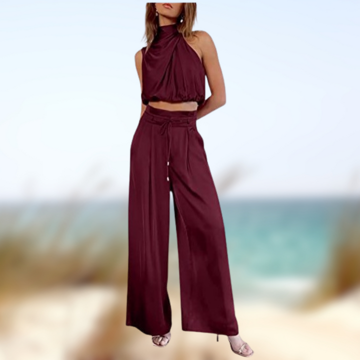 Levoire | Completo élégant sans manches Bordeaux