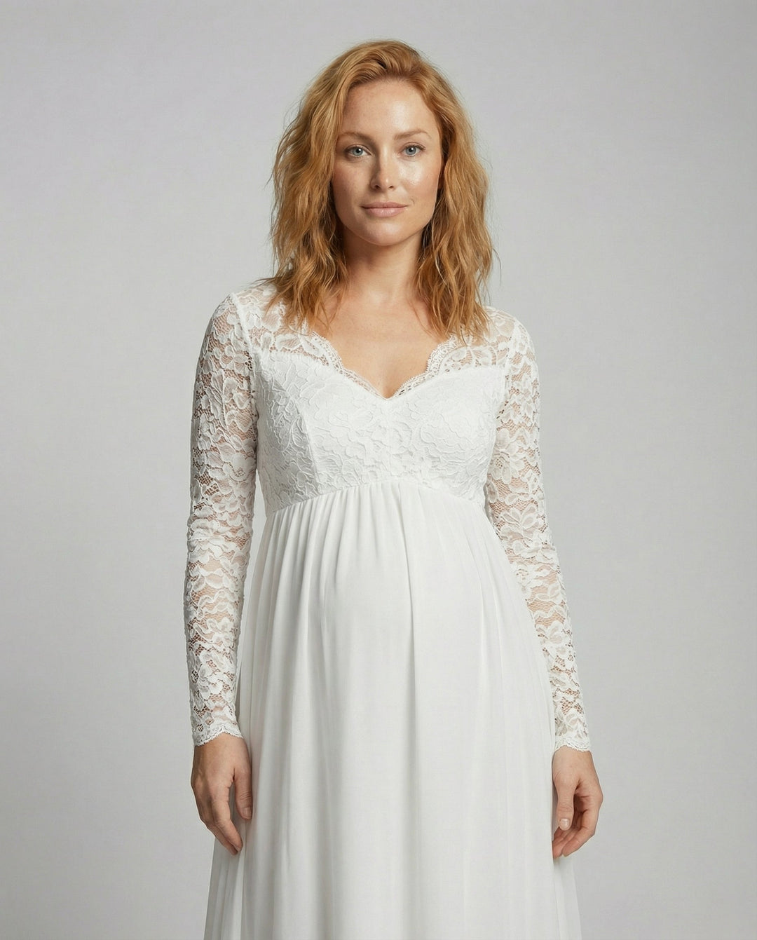 Robe maxi en dentelle élégante pour femmes enceintes | Heidi-Mode