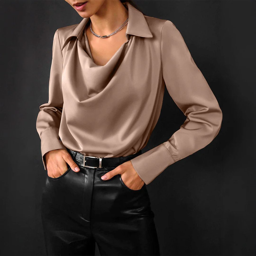 Levoire | Chemisier Satin Grace Beige Grès