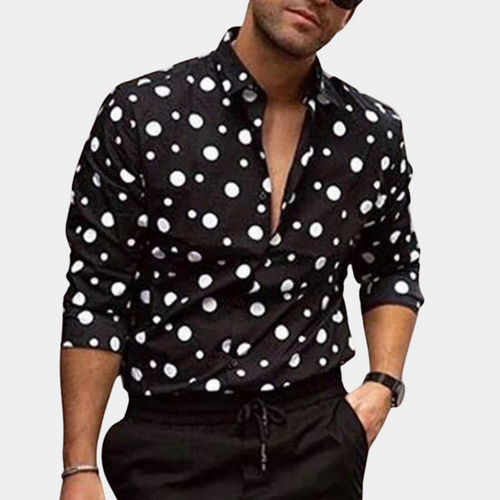 Levoire | Chemise tendance à pois élégante pour hommes