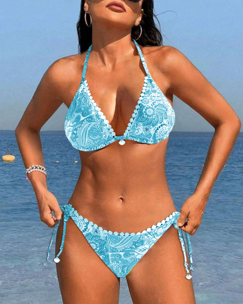 Levoire | Ensemble De Bikini Patchwork Multicolore