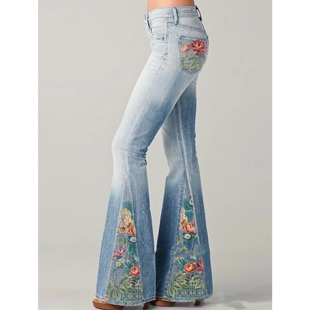 Levoire | Jeans à jambes larges pour femmes chic Bleu
