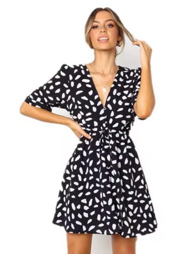 Levoire | Robe Courte Avec Décolleté En V
