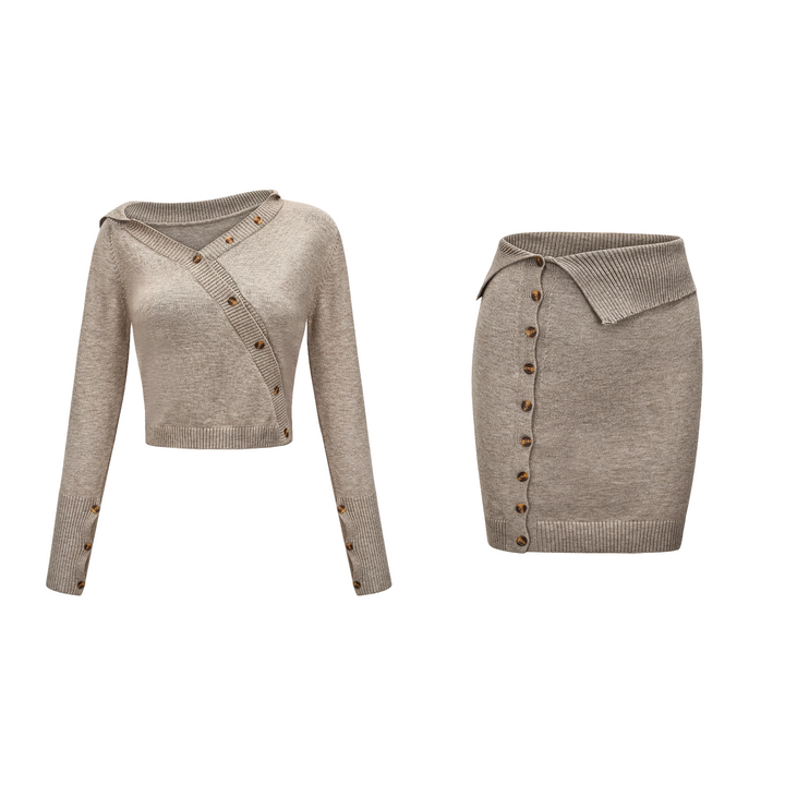 Levoire | Ensemble Top & Jupe À Découpe Asymétrique