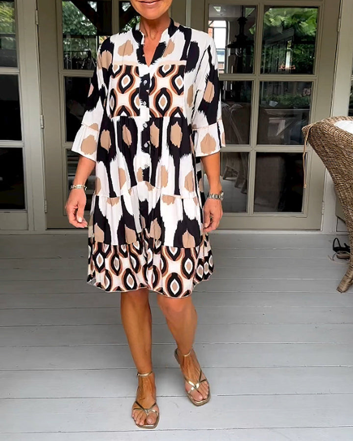 Levoire | Robe imprimée abstraite Blanc