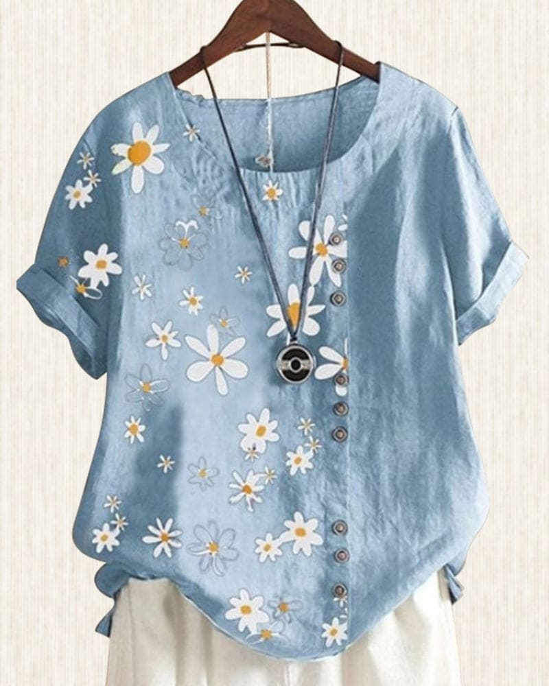 Levoire | Chemisier En Coton Pour Le Printemps bleu clair