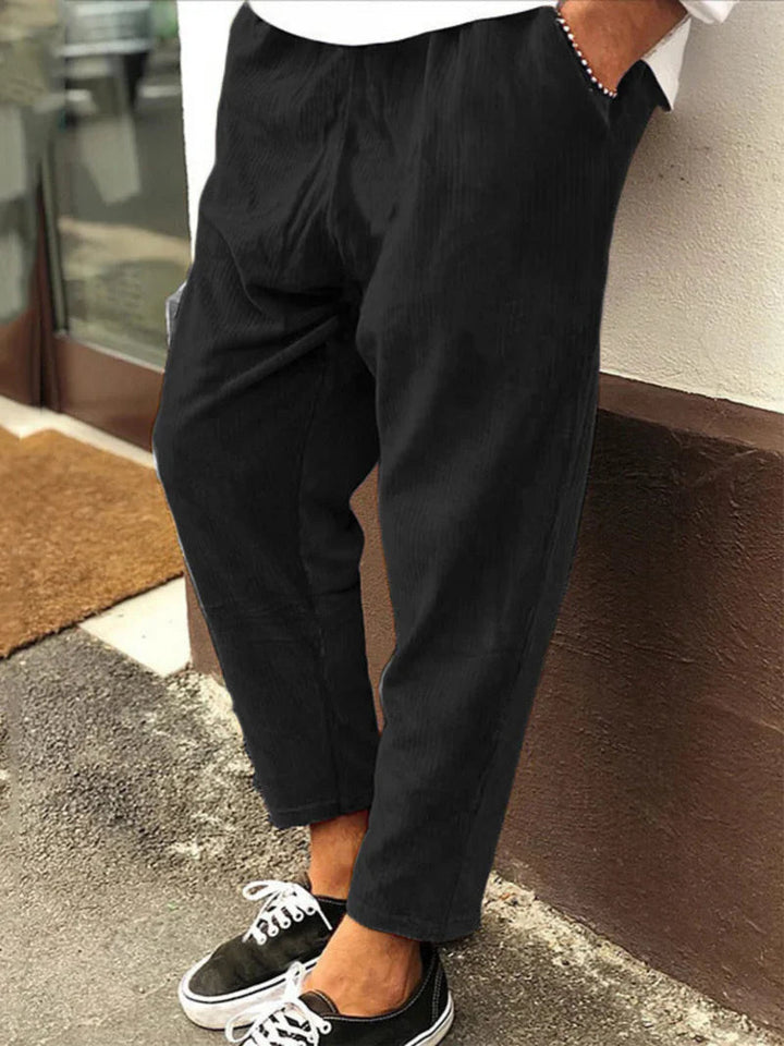 Levoire | Pantalons amples confortables avec poches Noir
