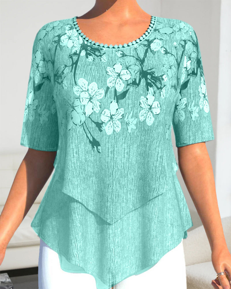 Levoire | Haut à motifs Vert